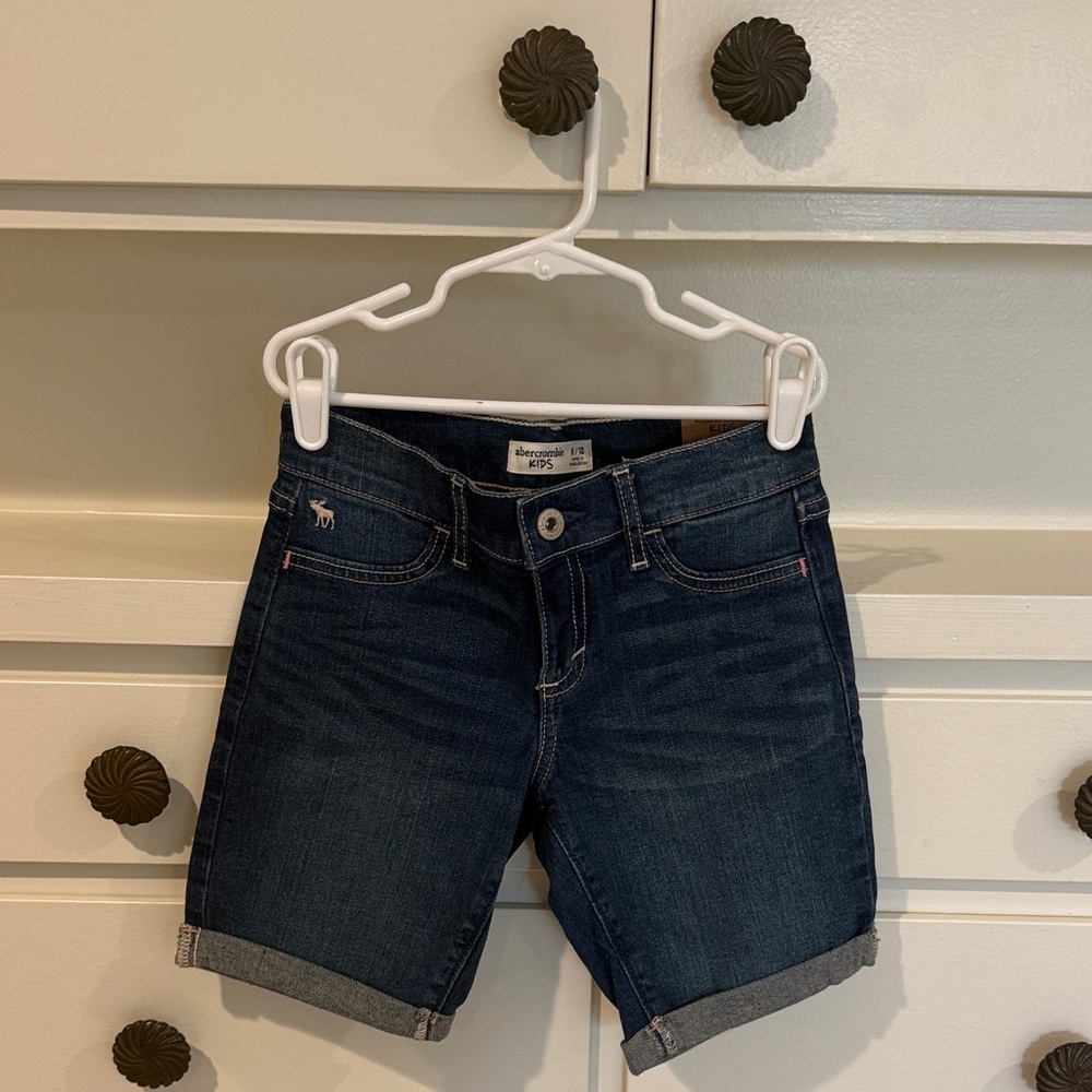 NWT Abercrombie kids boy short Indigo Jean Shorts 9/10
